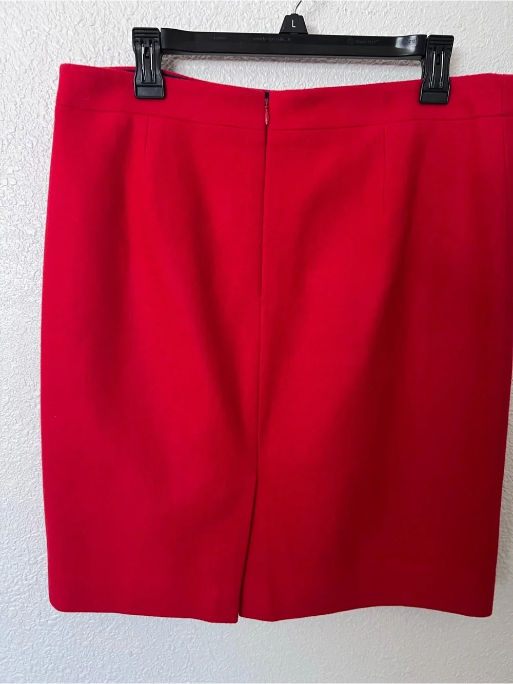 J. Crew Red Pencil Skirt - Classic Tailored Silhouette size 12 wool blend